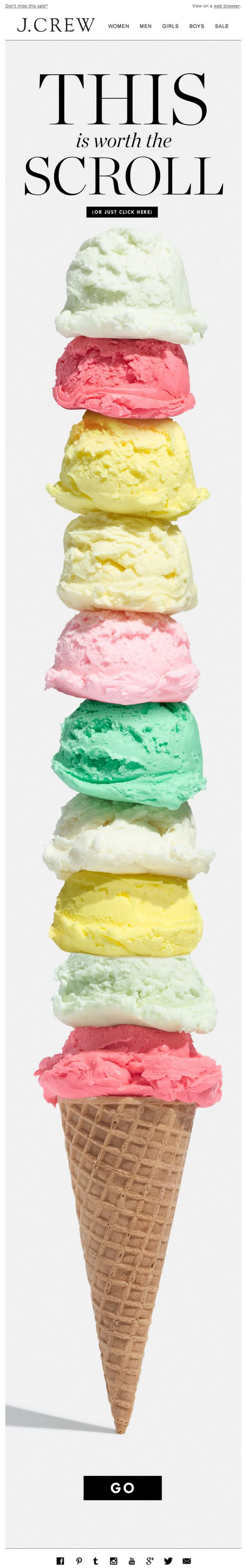 ice scream - email marketing